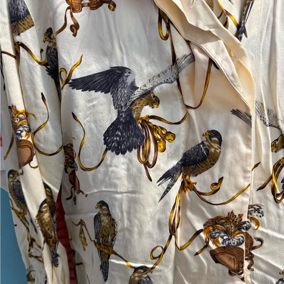 Escada Cream and Brown Patterned Shirt - Picture 2 of 4